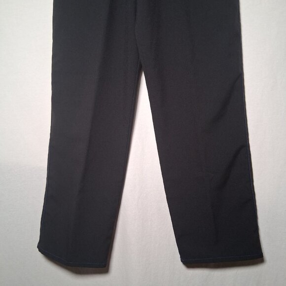 Johnny Suede Pants Men Size 30 Black Blue Stitching Flames Rockabilly Moto - Picture 5 of 15